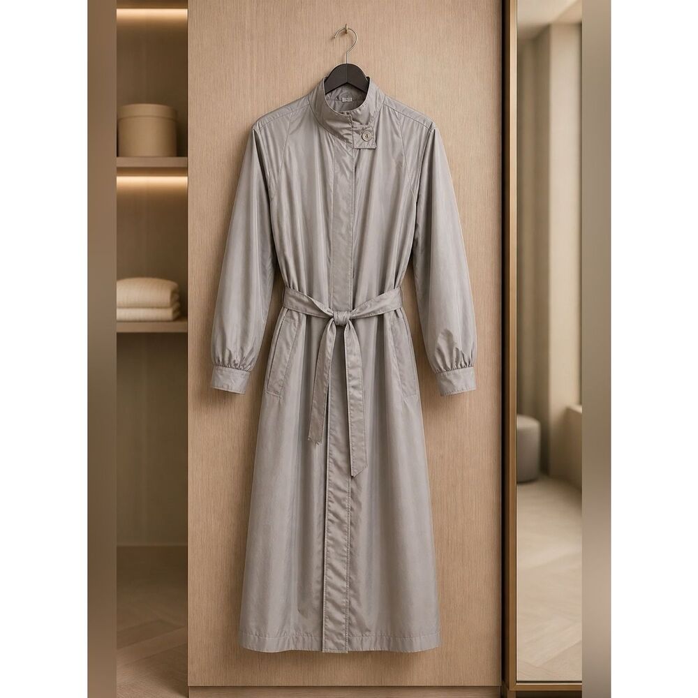 GRAY GALLERY FULL LENGTH RAIN COAT SIZE 8